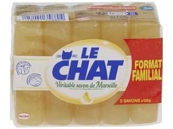 LE CHAT - Savon Glycérine Naturel 5x125g – Doux & Hydratant