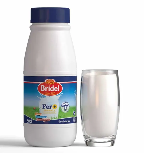 Bridel Fer+ – Lait Demi-Écrémé Enrichi en Fer et Vitamine A – 50 cl