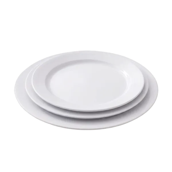 Ensemble de 3 assiettes Incassable à rebord arrondi