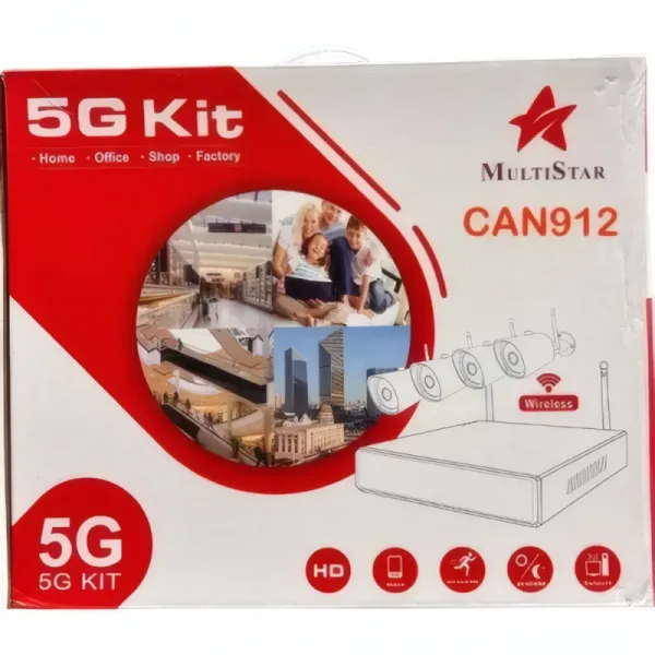 Kit de Vidéosurveillance Multistar CAN912 4CH 5G Sans Fil