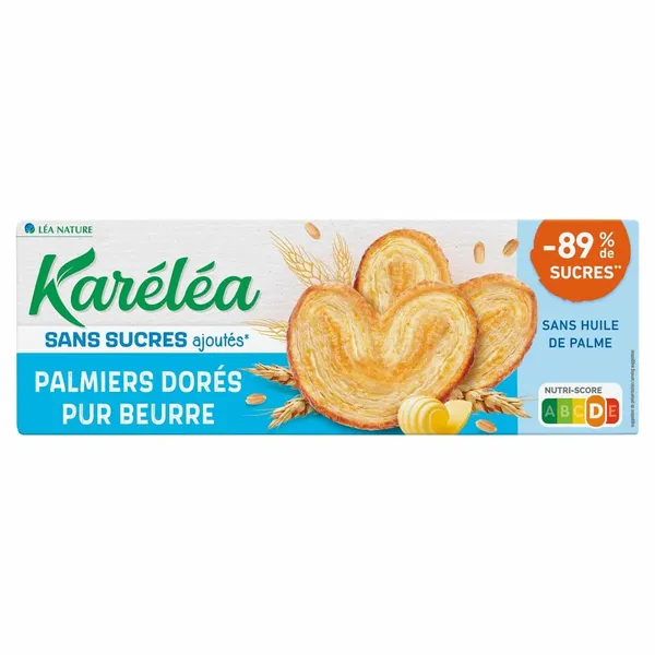 KARELEA-Biscuits Palmiers Sans Sucres Ajoutés-100G
