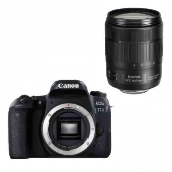 Reflex Numérique Canon EOS 77D avec Objectif 18-135 IS USM