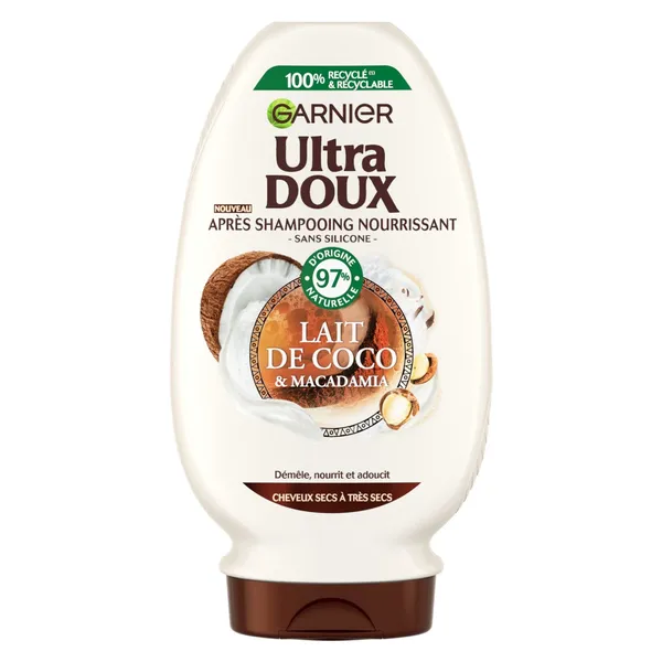 Après-shampoing Lait de coco & Macadamia – Ultra Doux (Garnier)