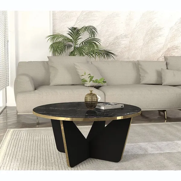 Table Téléviseur Basse Lagerta Orta Sehpa Noir B100N