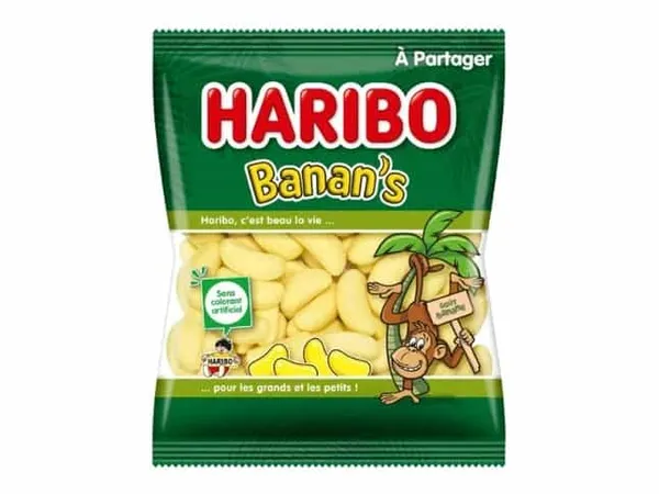 HARIBO - Bonbons Banan's, saveur banane - 300g