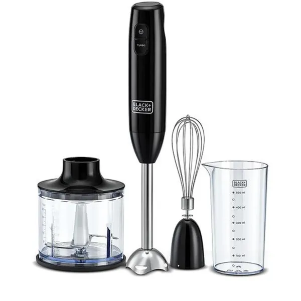 Mixeur À Main 3 En 1 Avec HACHOIR, 600W Black Decker HB600