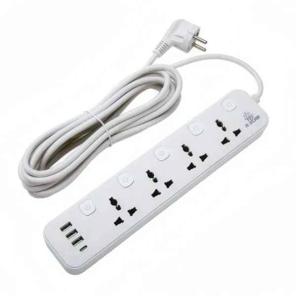 Multiprise Électrique R SCAR RS-B43U 4 Ports avec Chargeur USB Type-C 5M