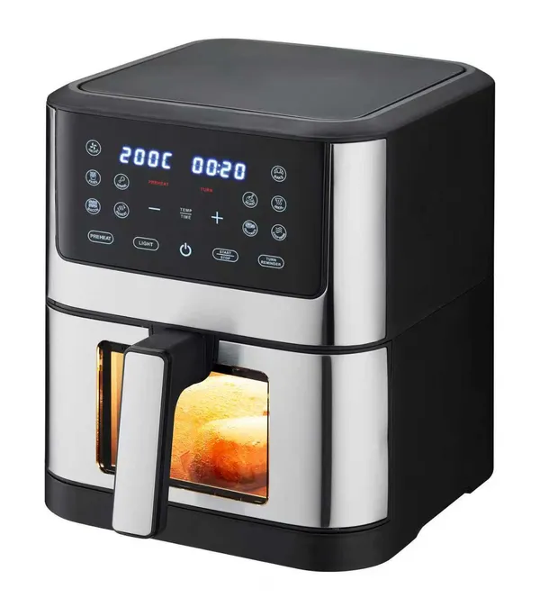 Air Fryer Yaki 8 litres Multifonction Digital Noir Gris YA810DSV01S