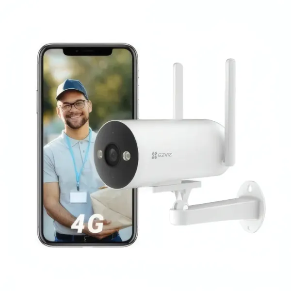 EZVIZ CS-H5 4G 2K (3MP) EZVIZ – Caméra IP Wi-Fi extérieur intelligente 4G - H5 4G