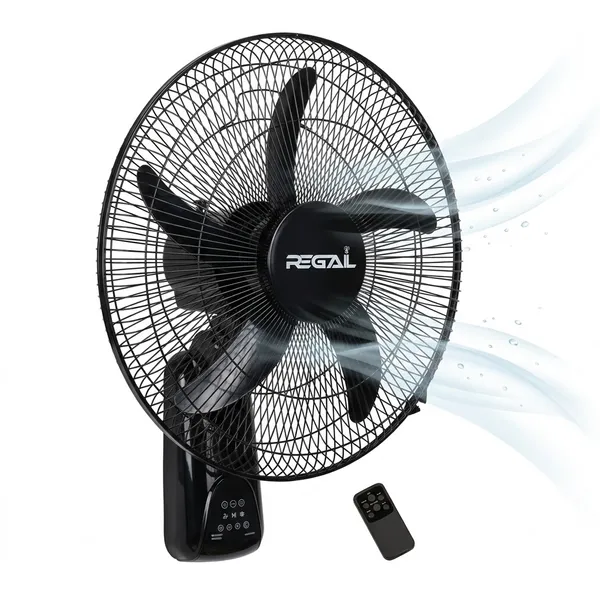 Ventilateur Regal 16" Mural avec Commande Noir R165WF