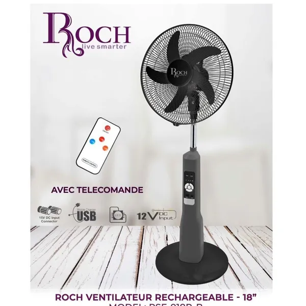 Ventilateur Roch Fan Rechargeable RSF918