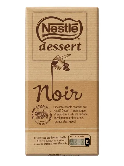 Tablette de chocolat noir pâtissier Nestlé Dessert 205 g