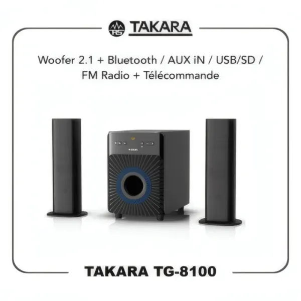 Enceinte Bluetooth Takara TG-8100 avec Télécommande