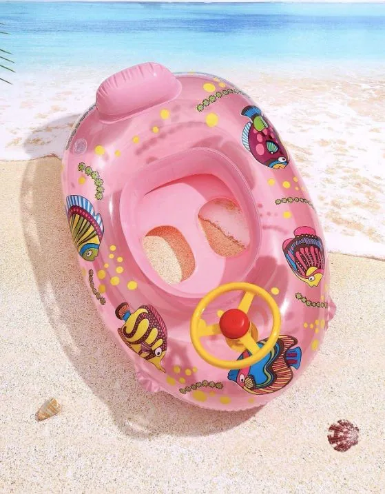 Bouée Gonflable Bébé Avec Siège Confort Sécurité Baignade Piscine Familiale Colorée