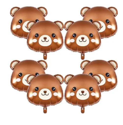 Ballons en forme d'ours pour la décoration de baby shower, 8 pièces