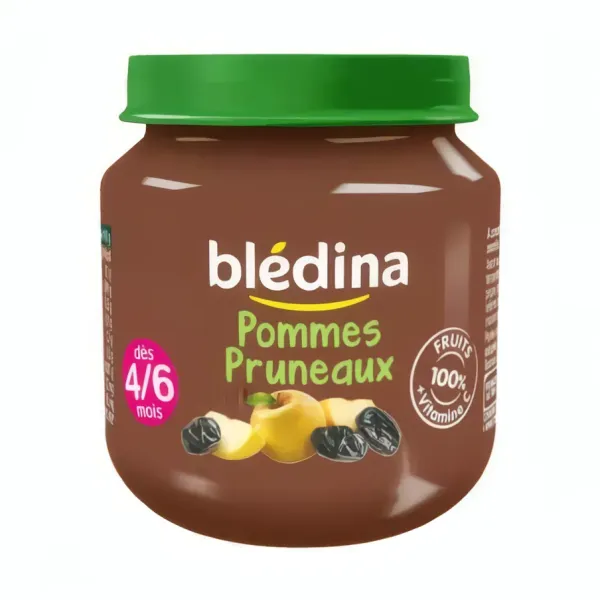 BLEDINA - Petits Pots Bébé Pommes Pruneaux - 130g