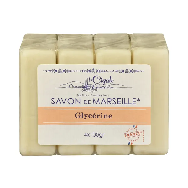 Savon glycérine La Cigale 4 x 100 g
