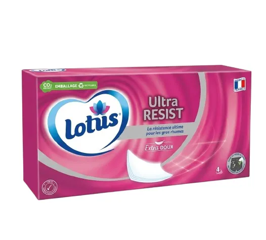 Mouchoirs boîte blanc Lotus 72