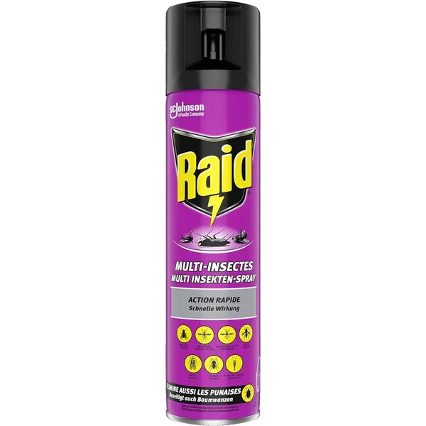 Insecticide aérosol multi-insectes Raid 400 ml