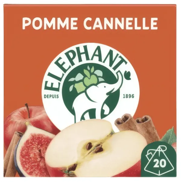 ELEPHANT - Thé Infusion Pomme Cannelle - 20 sachets