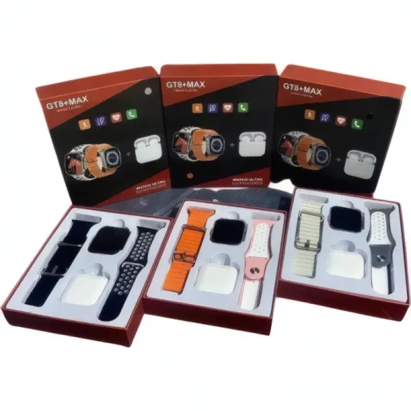 Kit AirPods et Montre GT8+MAX - Compatible Android et iOS