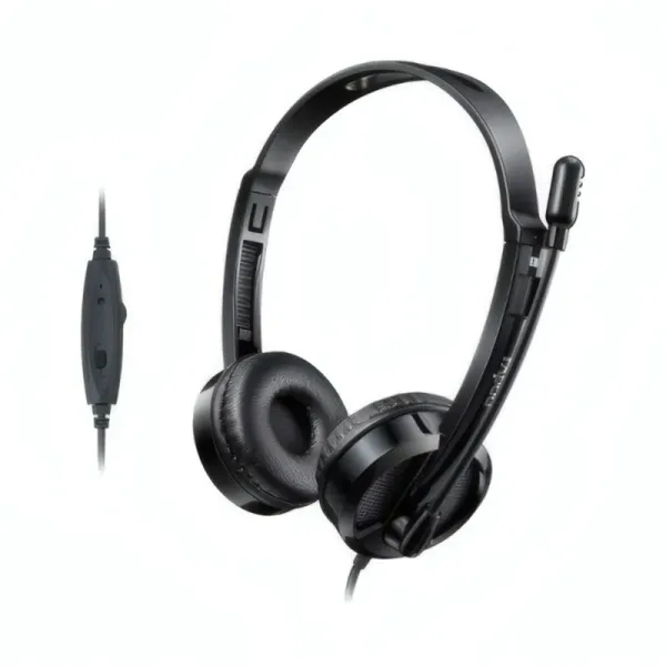 Casque Filaire Stéréo Rapoo H100 avec Réduction de Bruit