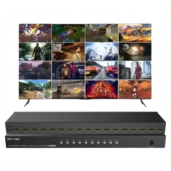 Commutateur Multi-Viewer HDMI 16×1 MT-VIKI avec télécommande