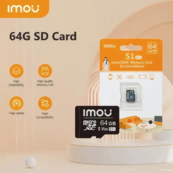 Carte Mémoire Micro SD Imou 64Go - Haute Endurance