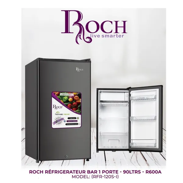 Refrigerateur Roch Bar 1PORTE Silver RFR120S