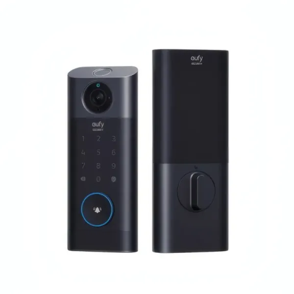 Serrure Intelligente Vidéo WiFi Eufy E8530KY1 - Caméra 2K, Empreinte Digitale, Compatible Alexa