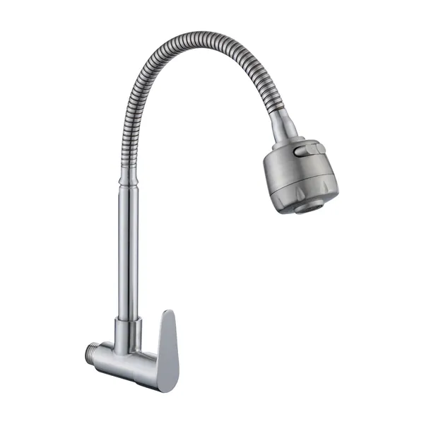Robinet mural de cuisine 2058 en acier inoxydable 304