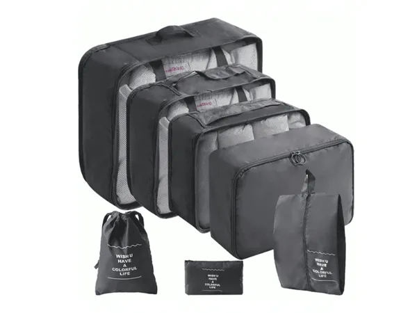 Sac de rangement multifonctionnel pour voyage - Lot de 7
