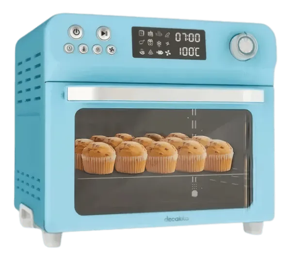 Four Friteuse à Air Decakila 24L - Design Rétro Bleu