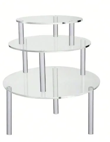 Support de gâteau rond en acrylique