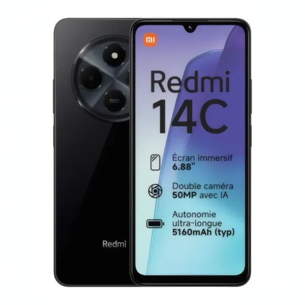 Xiaomi | Redmi 14C 4G – Mémoire 256 GB – Ram 8GB – Ecran 6.88 pouces