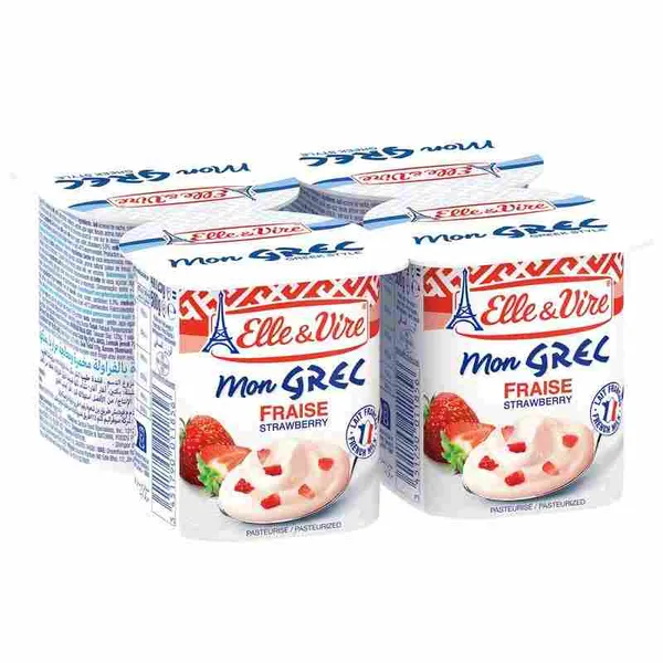 DESSERT LACTE MON GREC FRAISE ELLE&VIRE 125G