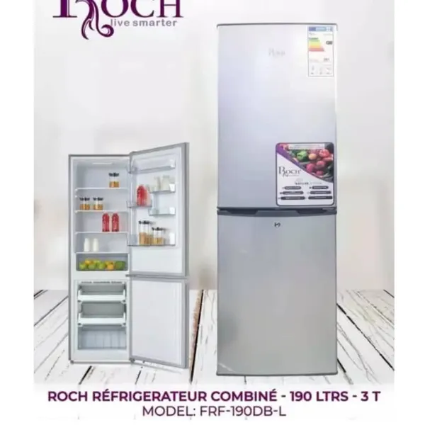 Refrigerateur Roch Combine 3TIROIRS 190LITRES RFR190DBL