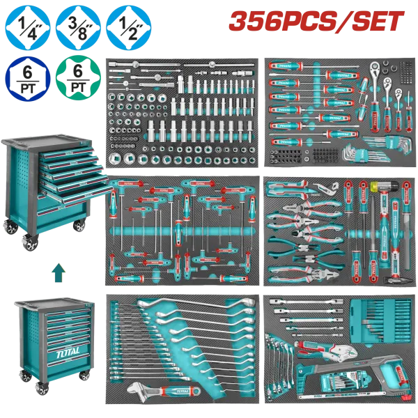 Armoire à Outils 7 Tiroirs 356 pcs - THPTCS73561