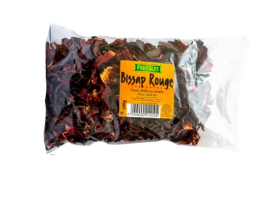 DLC Proche Août - Fruitales – Bissap Rouge - Fleurs d’Hibiscus Séchées - 100 g