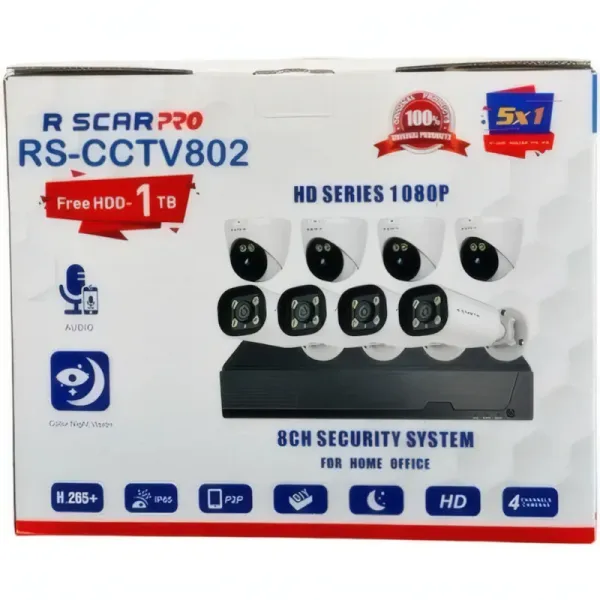 Kit de Vidéosurveillance RSCAR PRO RS-CCTV802 - 8 Canaux Full HD