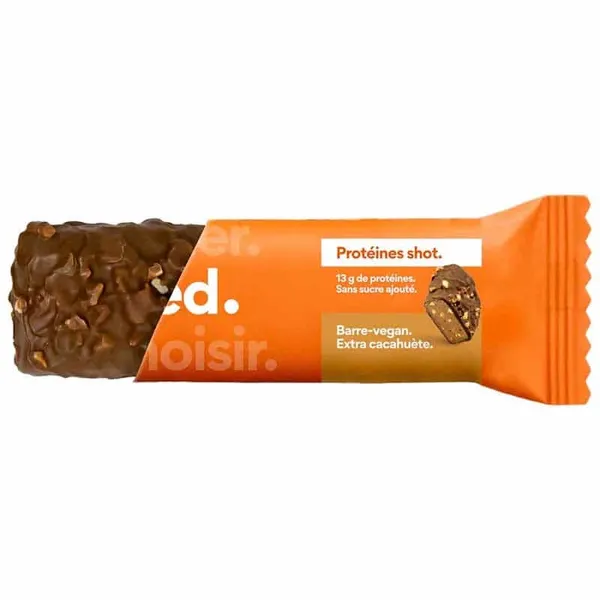 Feed – Barre Enrobée Protéines Shot Extra Cacahuètes Vegan - 55 g