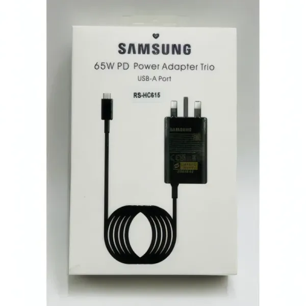 Chargeur Samsung S8 USB-C 65W - Adaptateur de Charge Rapide