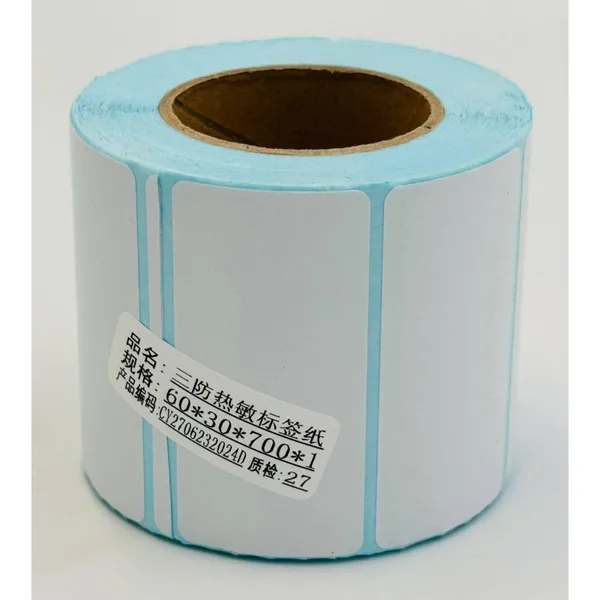 Papier Ruban Thermique 60x30mm Vendu par 1 Rouleaux de 700 étiquettes)