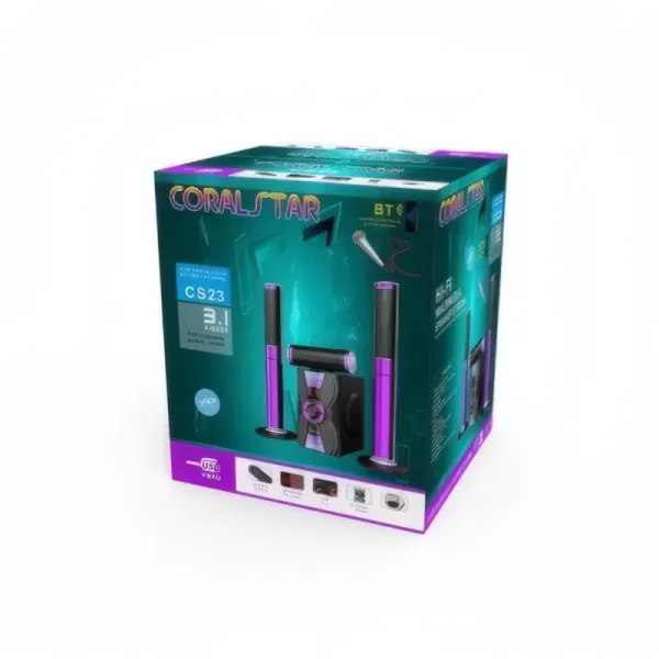 Home Cinéma 3.1 CORALSTAR CS23 avec USB et Radio FM