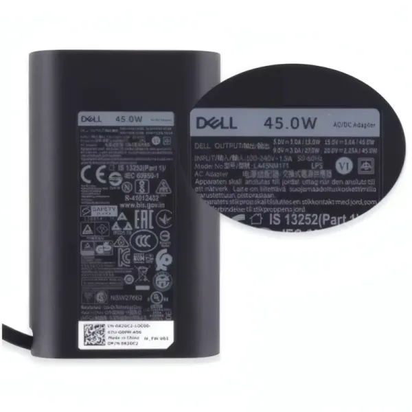 Chargeur DELL 45W Type-C Original pour Ordinateurs Portables