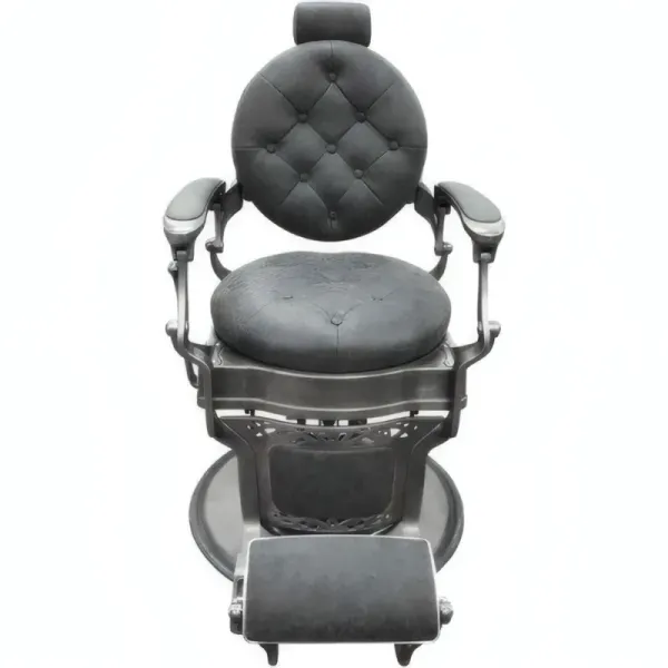 Fauteuil de Barbier Rétro Inclinable et Rotatif en Simili Cuir