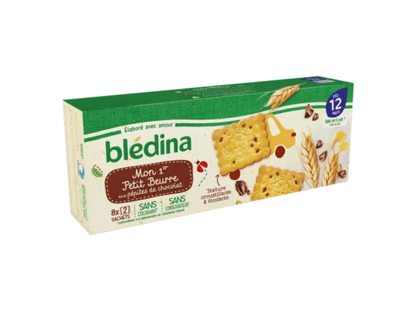 BLEDINA - Biscuit mon premier petit beurre aux pépites de chocolat, dès 12 mois - 133g