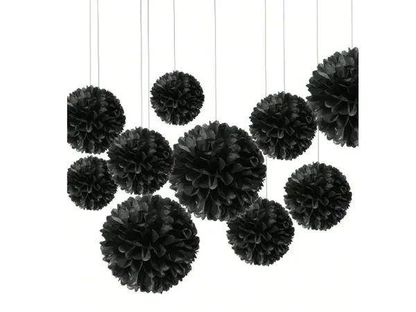 Pompons en papier décoratifs pour la fête d'Halloween