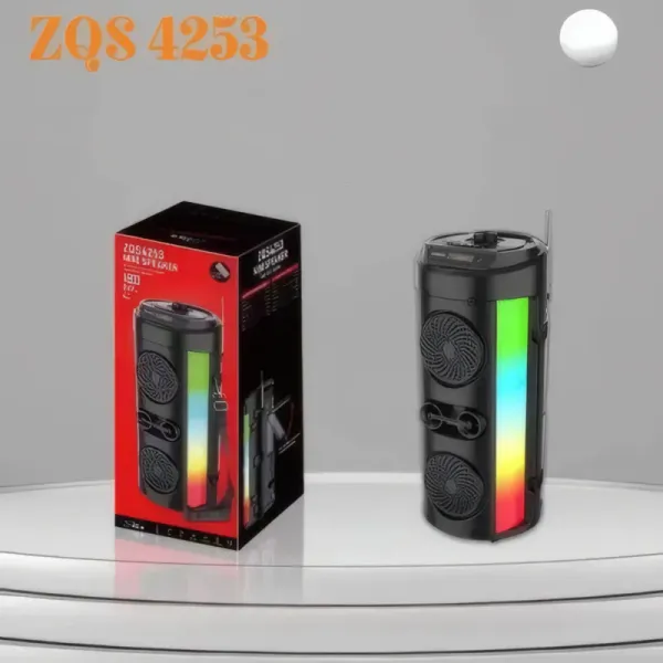 Haut-parleur Bluetooth Portable ZQS4253 - Étanche et LED