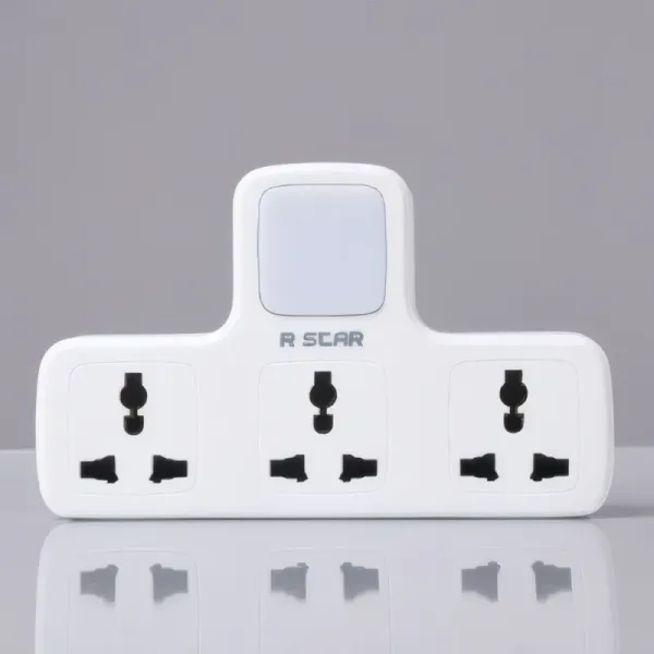 Multiprise Électrique Murale R SCAR RS-G136 avec 3 Prises